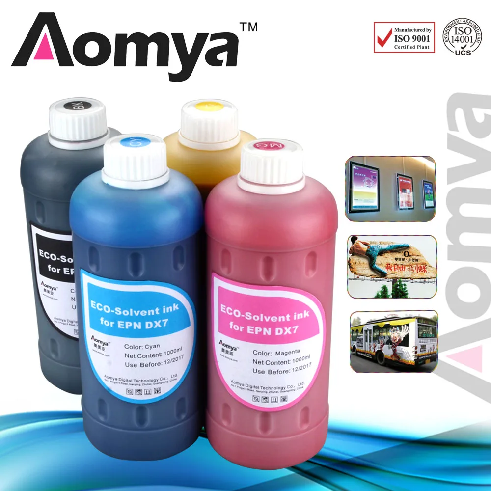 Aomya 500 мл x 4 шт Эко растворитель чернила для Epson Stylus Pro7450 9450 принтер вида цветов