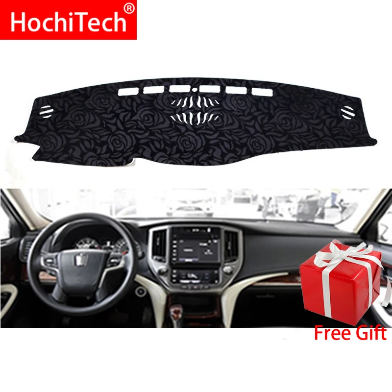 

Rose Pattern Non-slip Dashmat Dash Mat Dashboard Cover Pad Cover Carpet Car Sticker for Toyota crown 2015 2016-2018 Car Styling