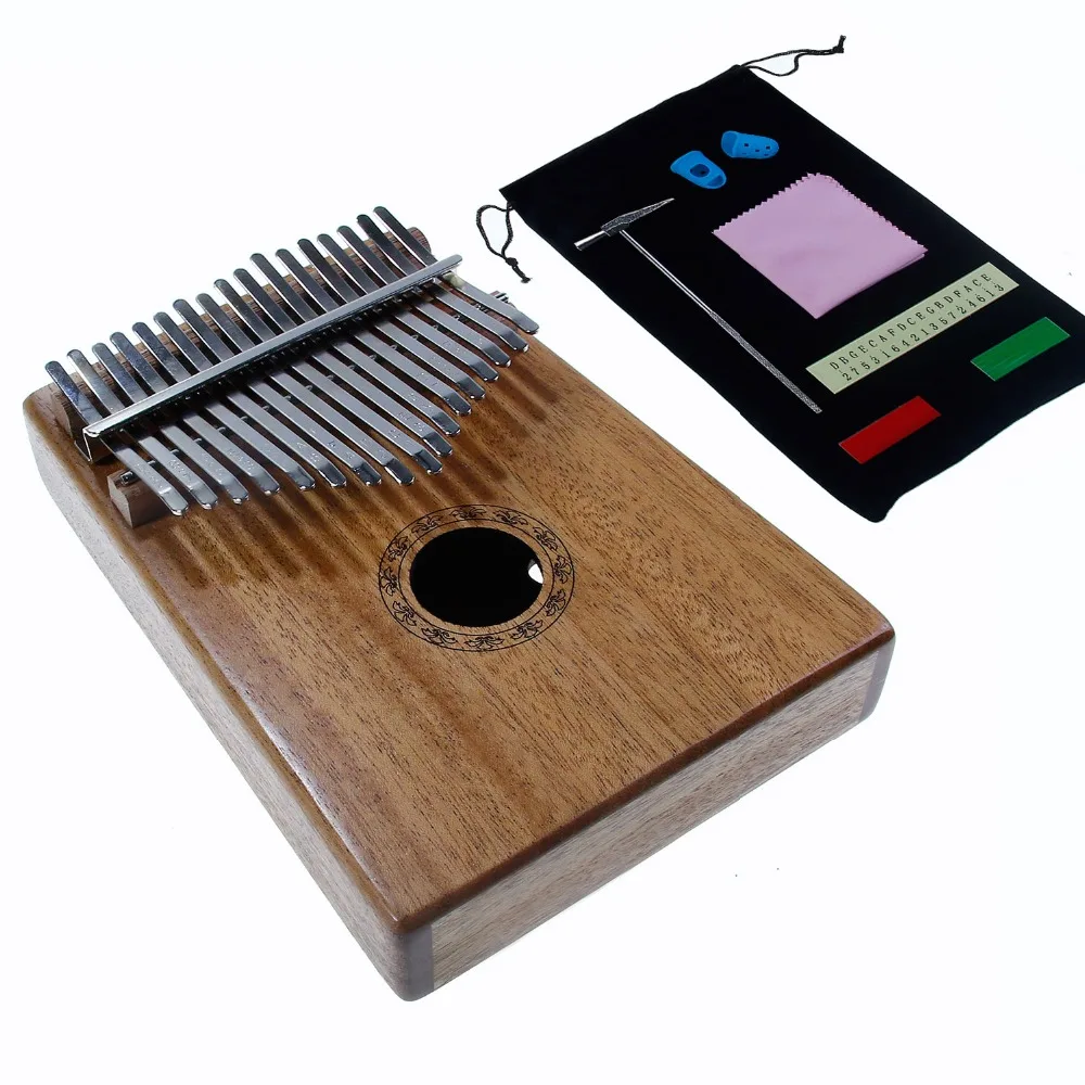 17 клавиш Kalimba большой палец пианино Mbira клавиатура из массива дерева