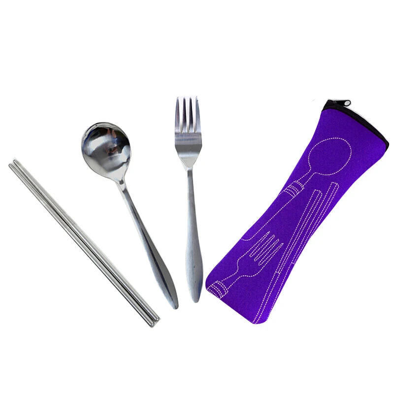 3 шт./1 комплект дорожные столовые приборы из нержавеющей стали|Столовые сервизы| |