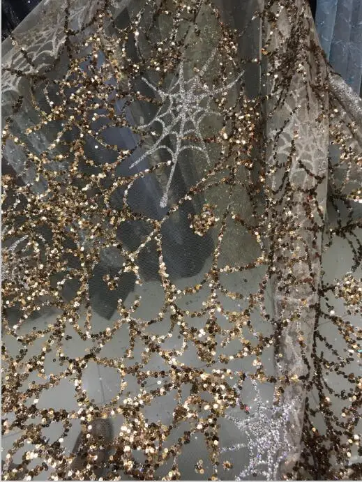 Вышитая блестящая фатиновая ткань лучшее качество S 6641 нигерийский тюль
