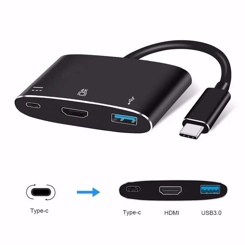Basix Usb C концентратор USB к Hdmi 4k адаптер 3 0 Type PD зарядное устройство для Macbook Pro Google