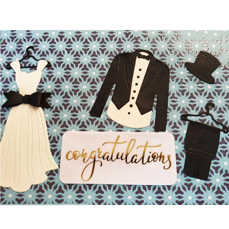 

Wedding Bride Groom Cards Metal Cutting Dies Scrapbooking Album DIY Card Craft Embossing Die Cuts New 2019 Arrival