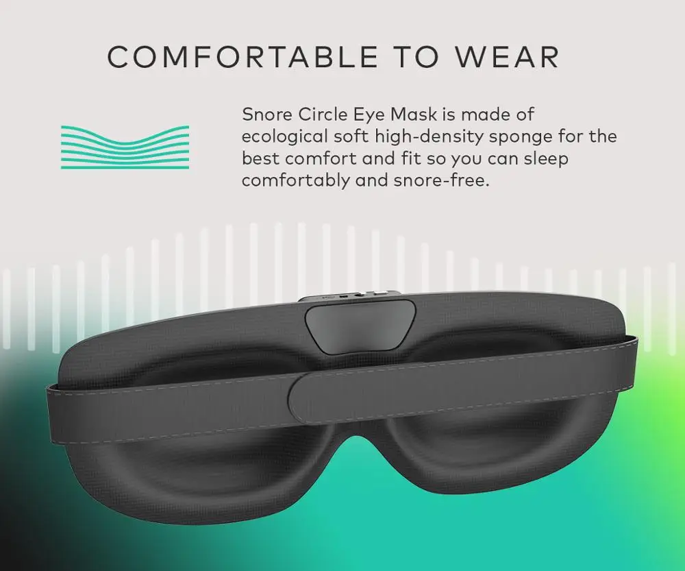 Snore stopper Anti Snore eye mask Prevents snore Black Comfortable Sleep eye mask Snoring Solution Sleep Apnea Sleeping
