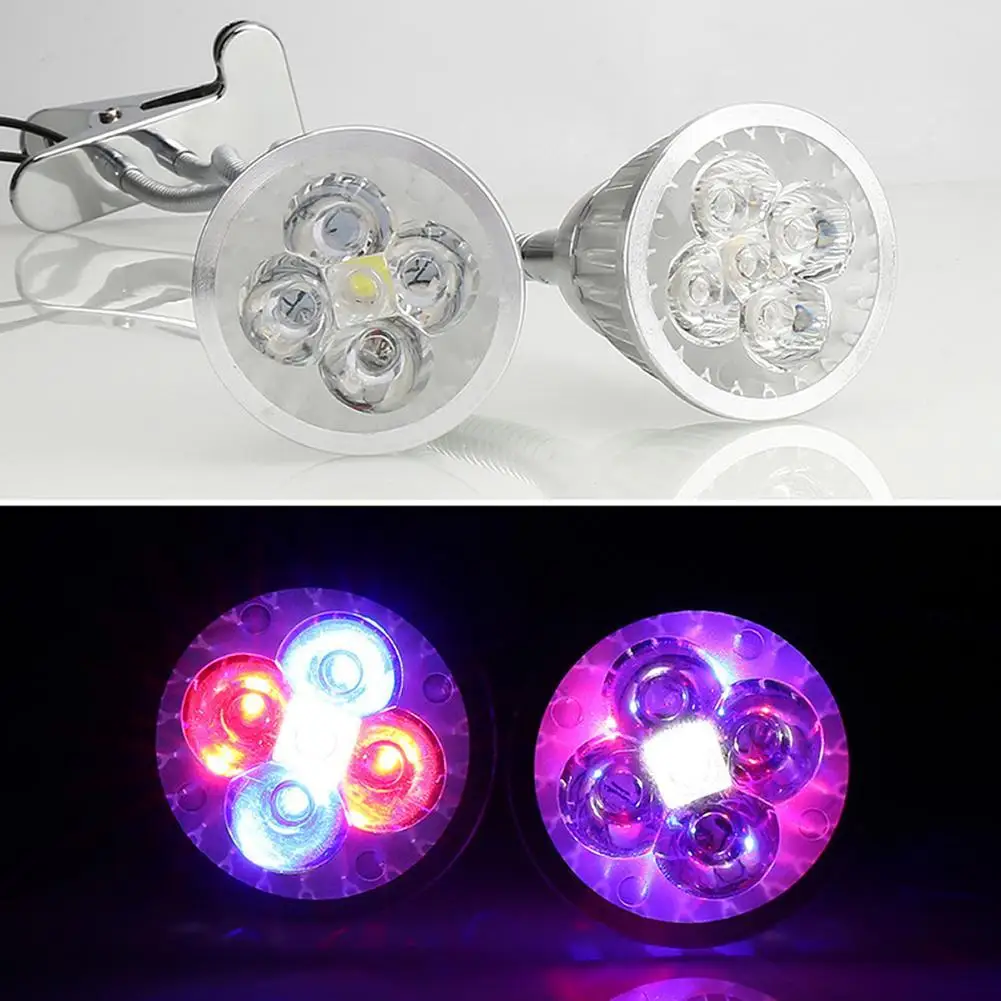 5 Вт Светодиодная лампа для выращивания держатель гидропоники зажим садоводства