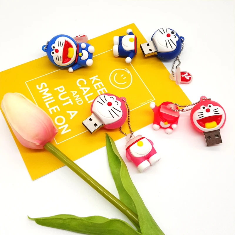 Карта памяти USB флеш-накопители с мультипликационным принтом Doraemon Cat 4 ГБ 8 16 32 64 2 0