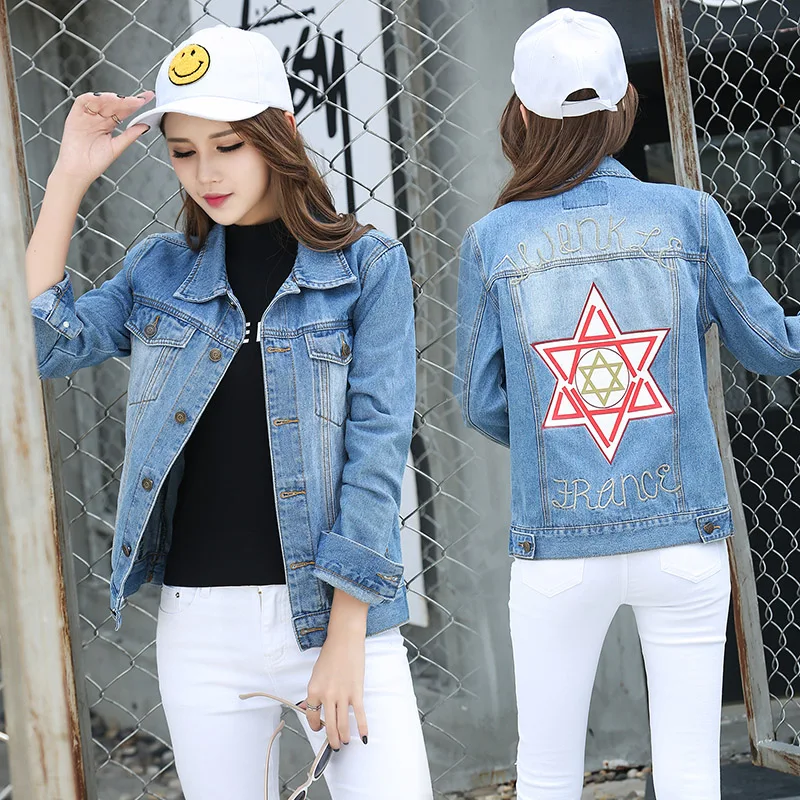 Vetevidi 2017 новое поступление джинсовый жокет винтажное пальто с длинными рукавами