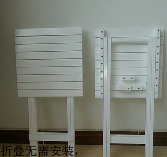 Складные столы из твердой древесины. Маленький белый круглый стол. Компьютерный