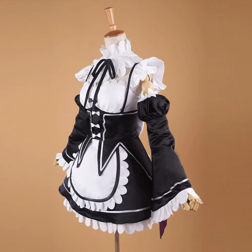 Re Zero начала жизни в другом мире Ram& Rem косплей костюм японская горничная униформа костюмы для Хэллоуина для женщин размер на заказ