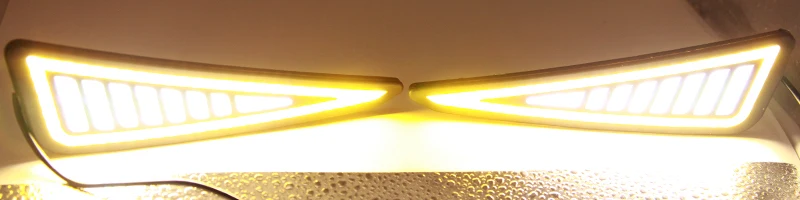 LYMOYO 2 шт., автомобильный drl cob сигнальный светильник, дневной ходовой светильник, белый, желтый, противотуманные лампы, ДХО "Орлиный глаз", водонепроницаемый автомобильный Стайлинг