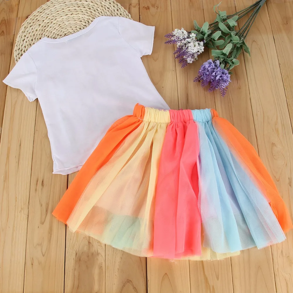 Летняя Милая юбка-пачка Puseky 2018 Женская юбка с коротким рукавом и радужной юбкой |