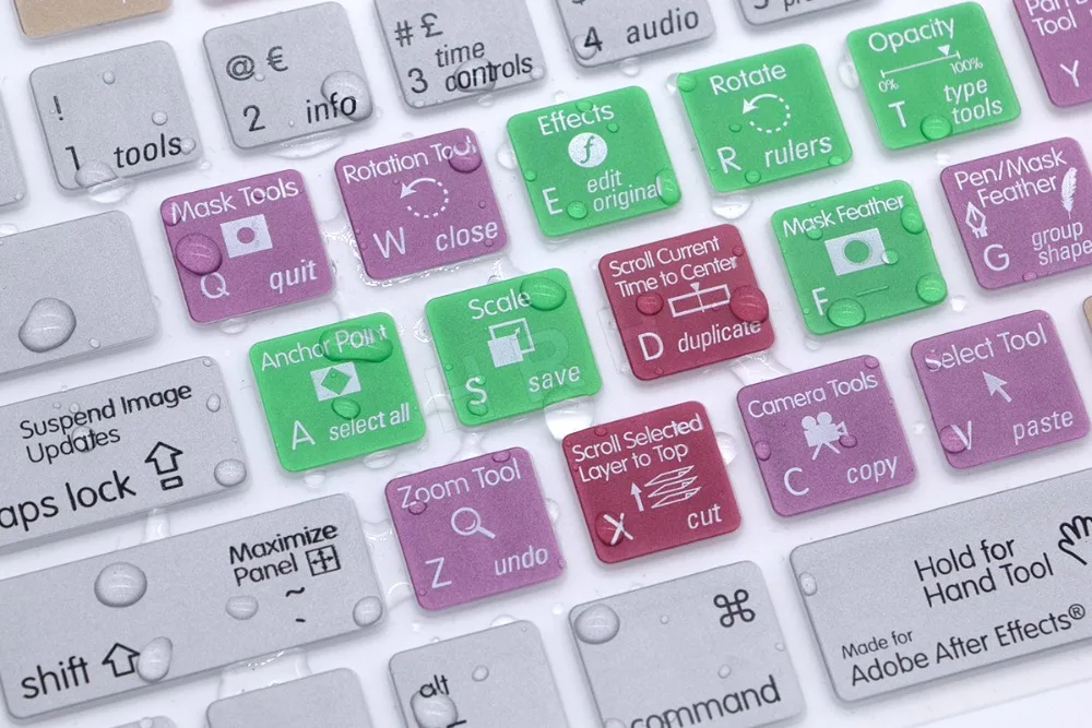 Для ярлыков после эффектов A1278 силиконовая клавиатура с горячими клавишами для