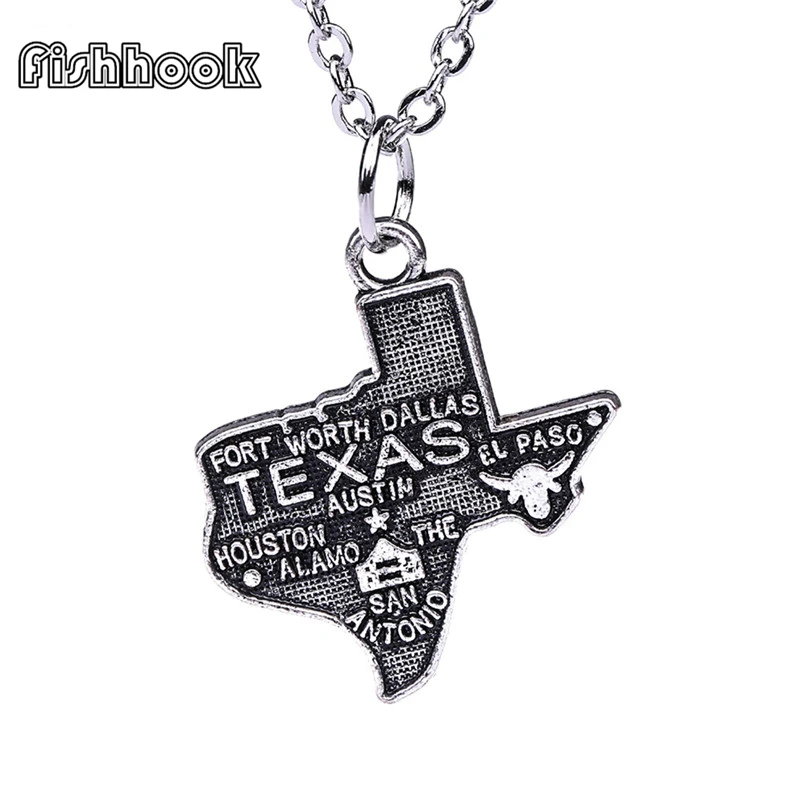 Ожерелье с подвеской карта Техаса для мужчин и женщин|map necklace|pendant necklacenecklace for men |