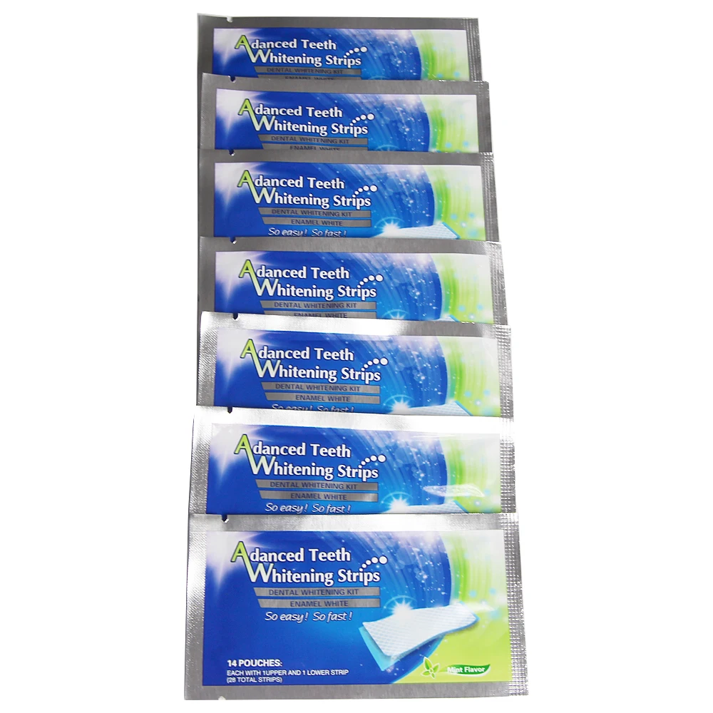 GENKENT отбеливающие полоски для зубов 7 мешков/14 полосок белые отбеливания
