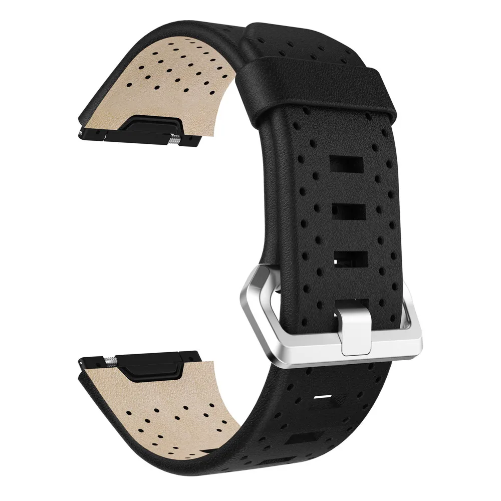 Для Fitbit ионные перфорированные кожаные аксессуары браслет быстросъемный ремешок для наручных часов модный мужской браслет