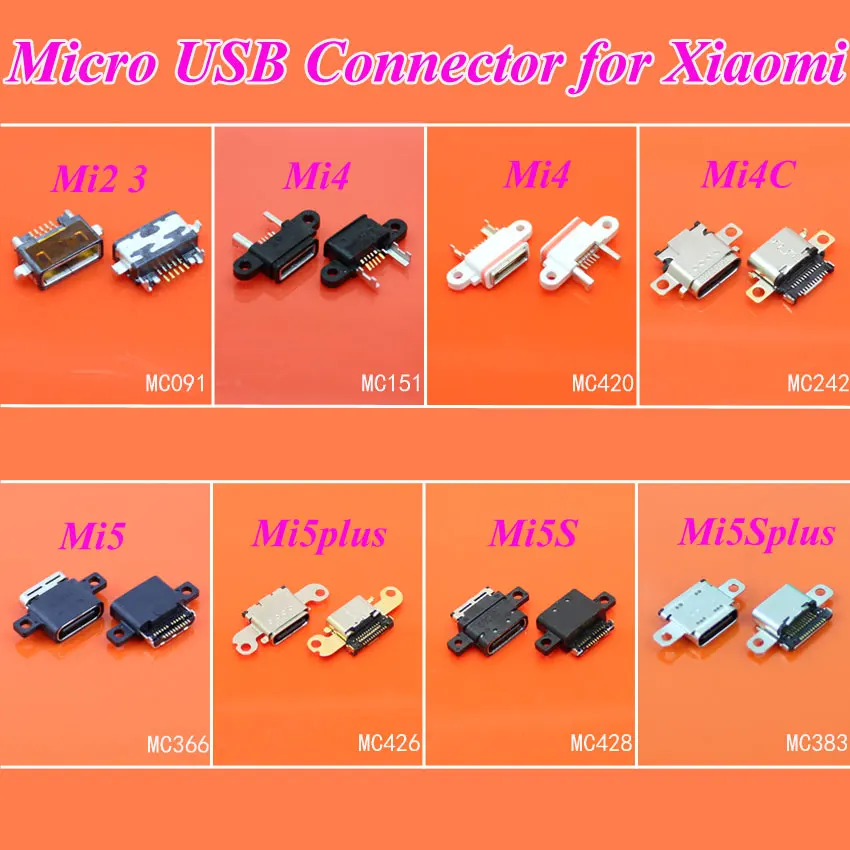 1 шт. Мини micro USB разъем порт для зарядки Запасные детали телефона Xiaomi Mi2 3 Mi4C Mi4 Mi 5
