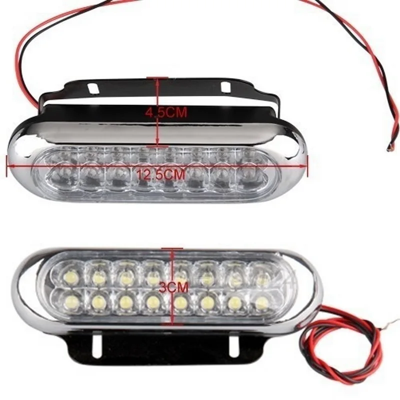 2w 2xcar Truck Van Time Running Fog White 16 Led Light Lamp 12v 160lm