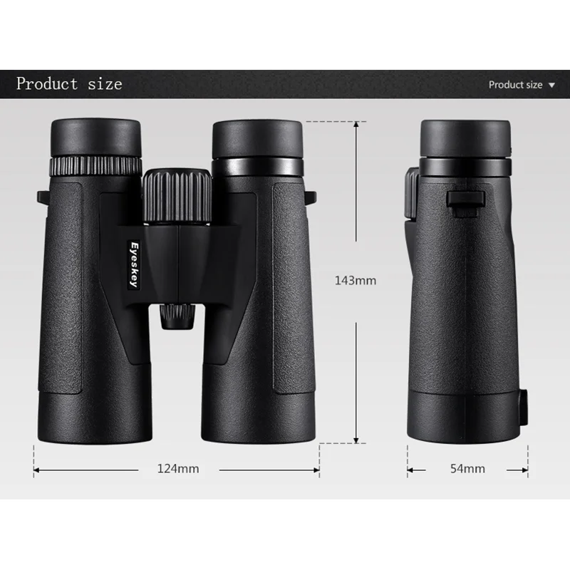 Eyeskey HD 10x42 многоцветный мощный бинокль с призмой Bak4 Телескоп профессиональный спорт на открытом воздухе Кемпинг Охота