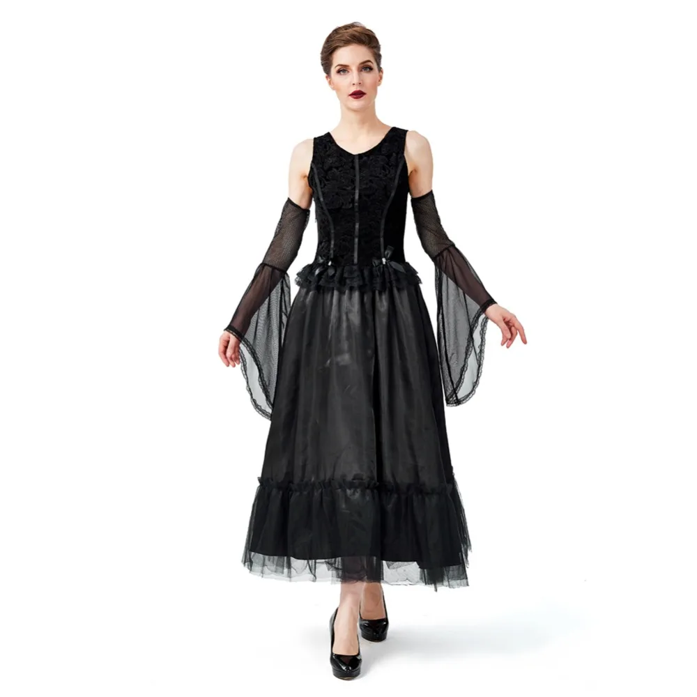 Карнавальный костюм ведьмы вампира с капюшоном для женщин и девочек на Хэллоуин