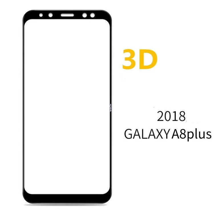 3D 9H полноэкранное закаленное изогнутое стекло для Samsung A8 2018 Защитная пленка