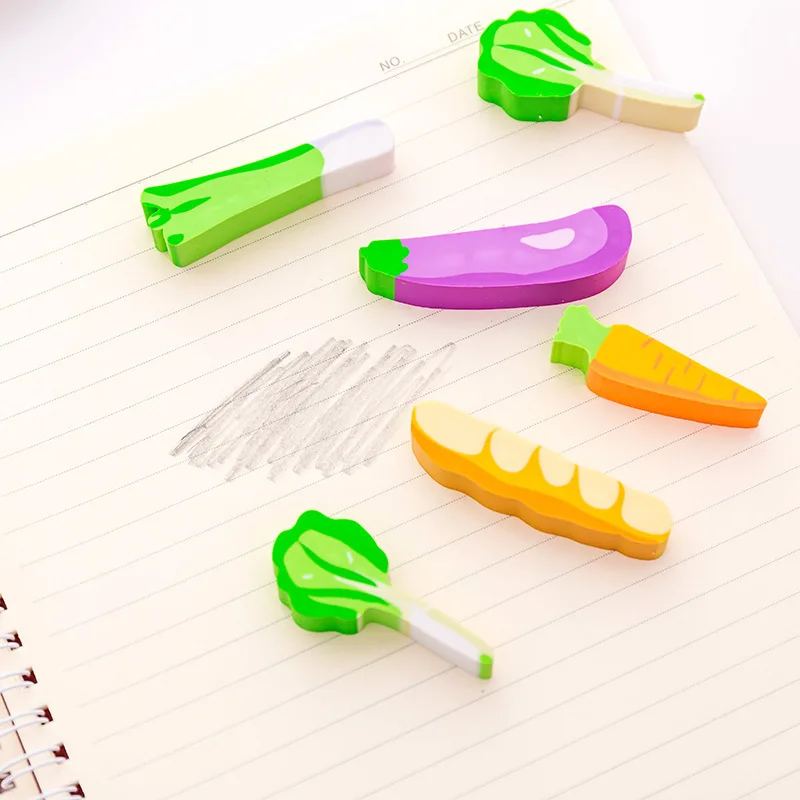 3 шт. новинка милый редис искусственная резинка ластик креативный для детей