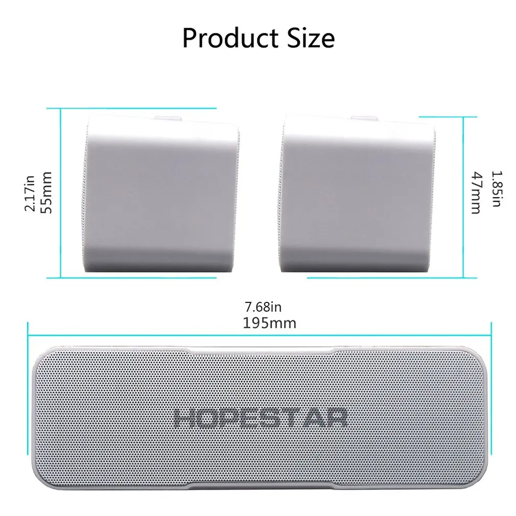 HOPESTAR H13 динамик Портативный беспроводной громкий динамик стерео звук динамик мобильный мощность Поддержка TF карта