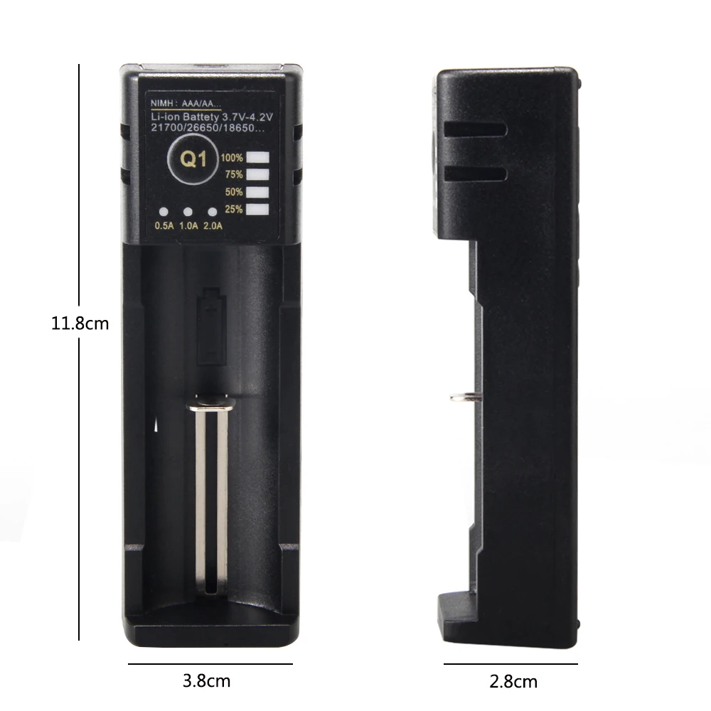 UltraFire Q1 зарядное устройство для никель-кадмиевых или никель-металл-AAA18650/14500/26650 USB универсальный литий Батарея Зарядное устройство питаемые через USB порт многоцелевого использования батареи Зарядное устройство