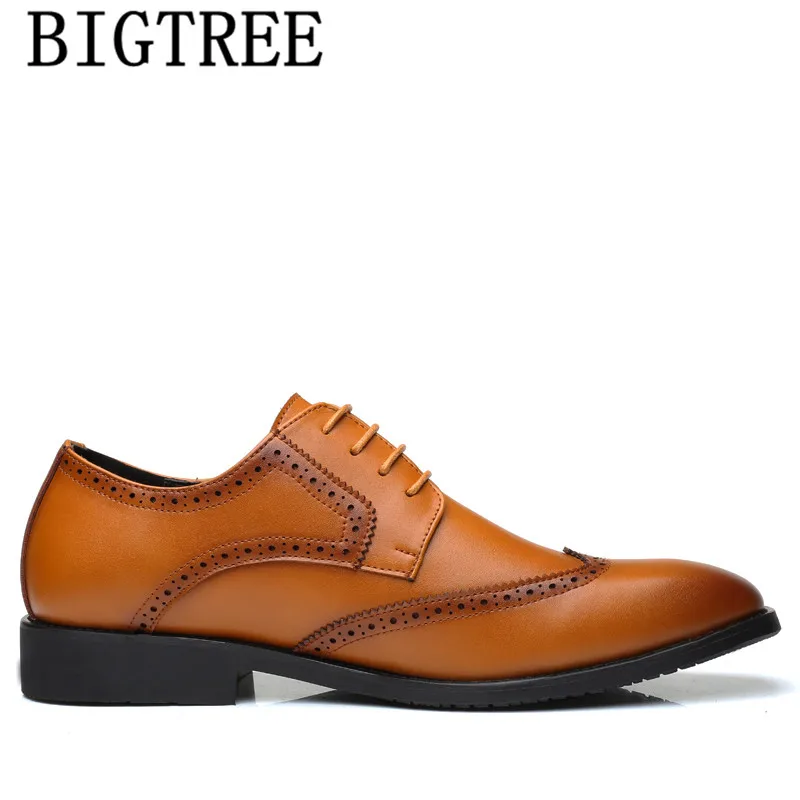

High Quality Mens Dress Shoes Genuine Leather Brogue Shoes Men Business Oxford Shoes For Men Zapatos De Hombre De Vestir Formal