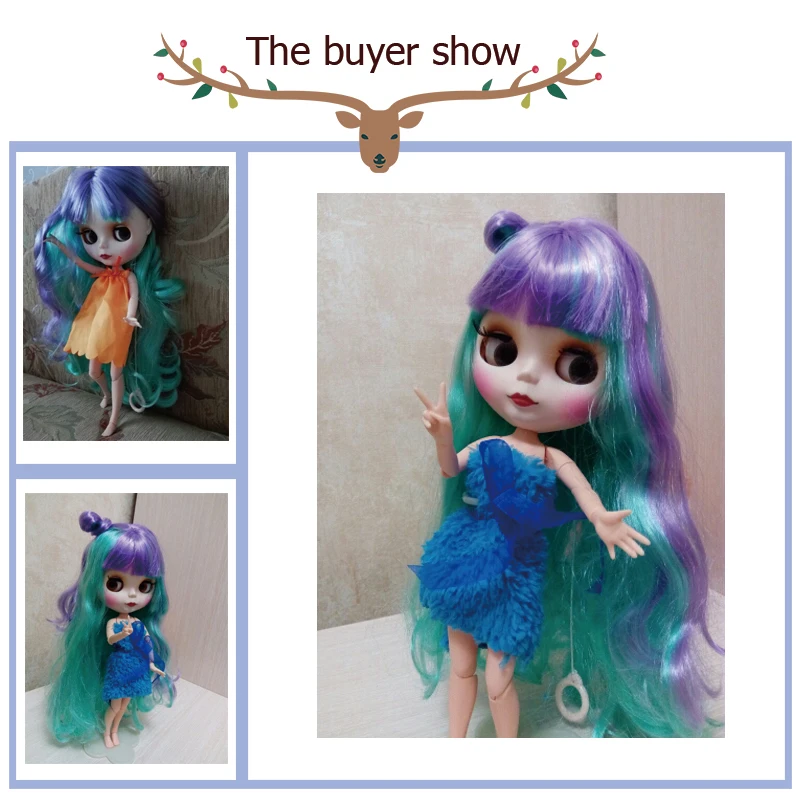 Обнаженная кукла подобный Блит BJD кукла, индивидуальный лак куклы может быть изменен макияж и платье от DIY, 12 дюймов мяч шарнирные куклы