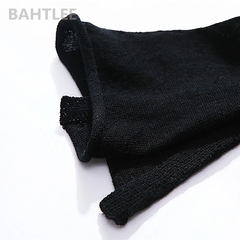 Осенние женские пуловеры BAHTLEE из мериносовой шерсти с расклешенными рукавами