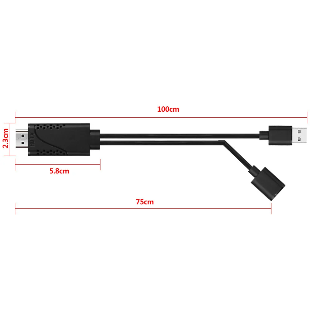 CARPRIE видео кабели USB к HDMI 4K HD 1080P HDTV TV AV адаптер кабель Шнур для iPhone XS/XS MAX/XR td1004