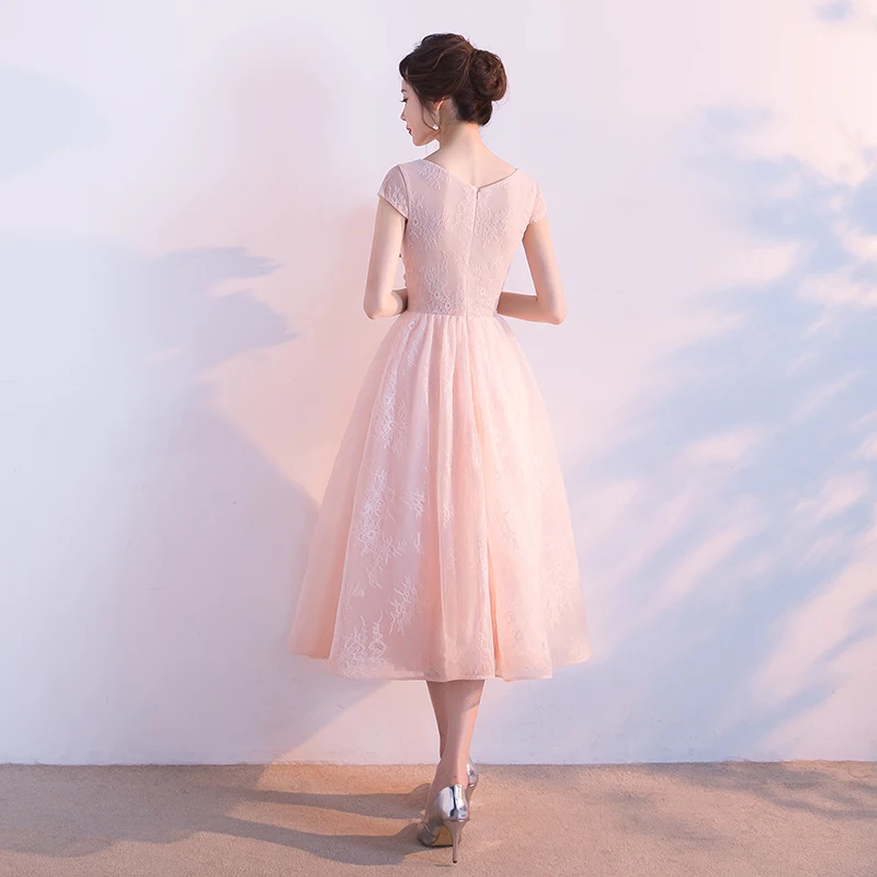 

Elie Saab Evening Dress 2020 Tulle with Appliqued Beaded For Prom Wedding Party Tea-Length Vestidos De Noite Para Casamento