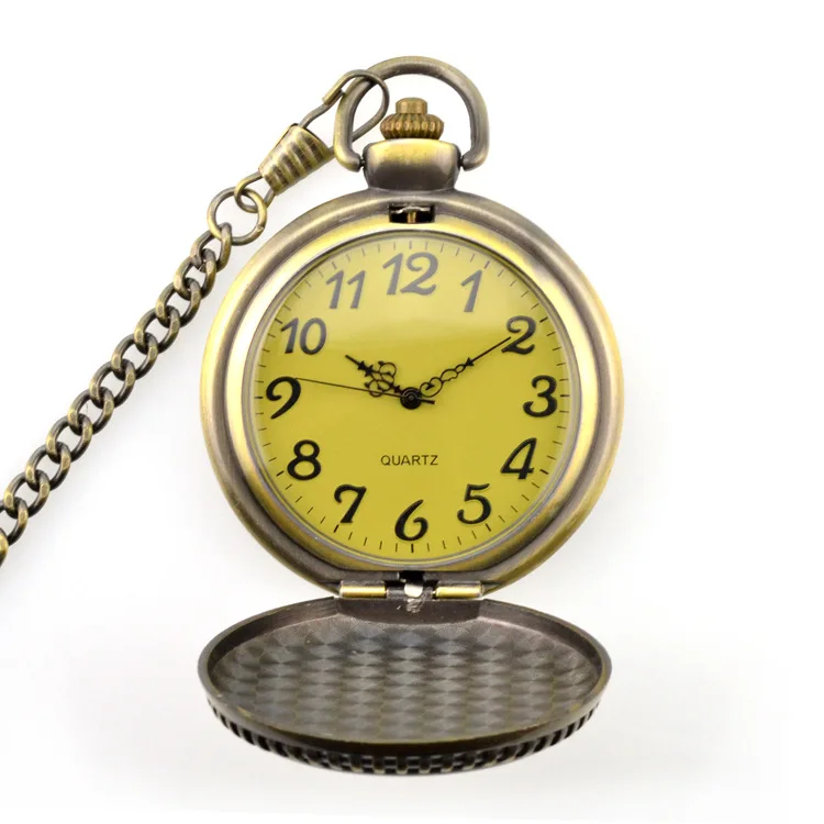 Кварцевые карманные часы с подвеской в виде орла золото античная бронза лучший