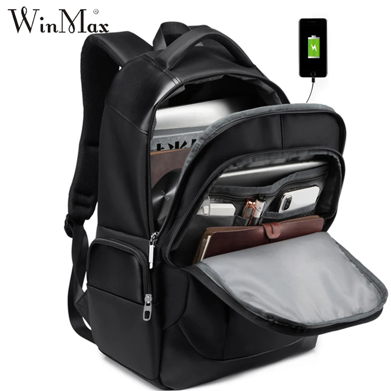 

Man Backpack 15.6'' Laptop USB Recharging Multi-layer Ergonomic Travel Backpack Waterproof Male Bag Anti-thief Mochila for Man