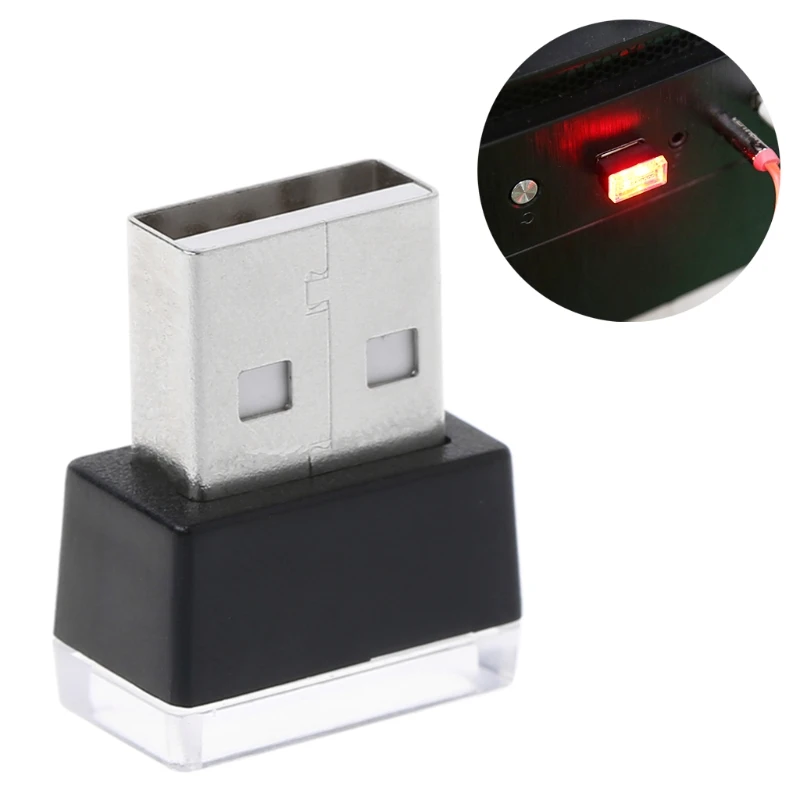 1 шт. автомобильный атмосферный свет светодиодный мини USB прикуриватель декоративные огни лампы дизайн горячая распродажа