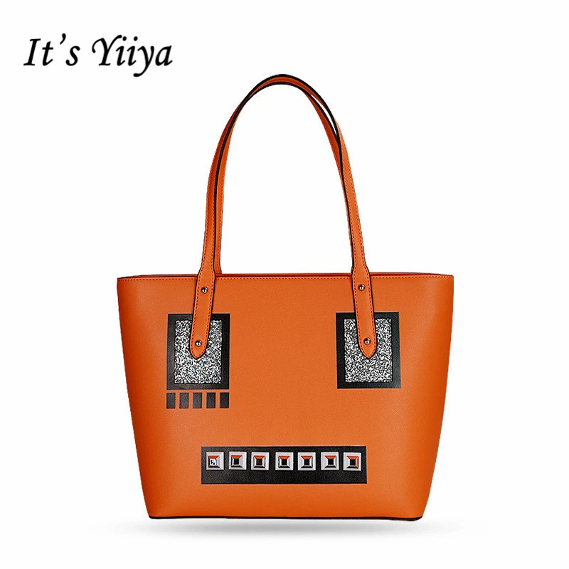 Это yiiya Для женщин PU сумочка Mochila модные заклепки Тиснение Повседневное Tote