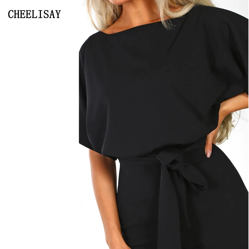 Для женщин короткий рукав 2019 Новый комбинезон твердого кнопку назад боди s