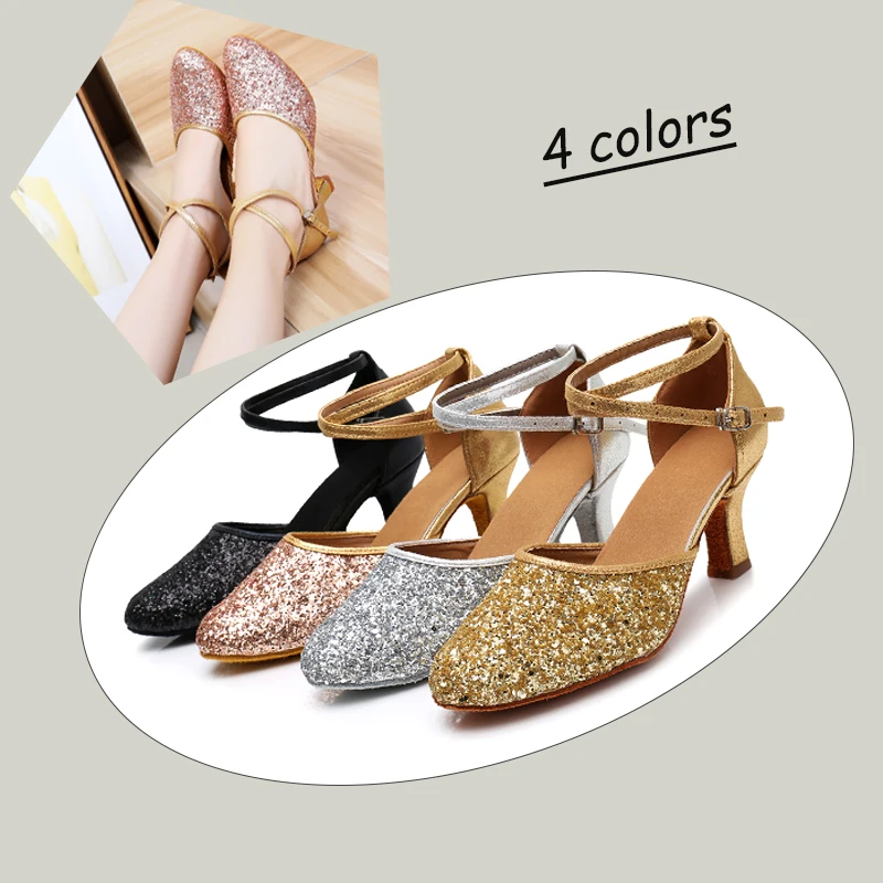 Alharbi/Женская Блестящая обувь на высоком каблуке женская для латинских танцев