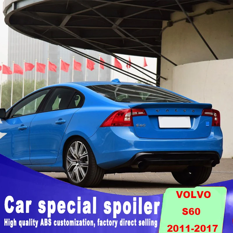 Высокое качество Спойлер для volvo s60 s60L 2011 2012 2013 20142017 задний спойлер Сделай Сам грунтовка или черный, белый цвет