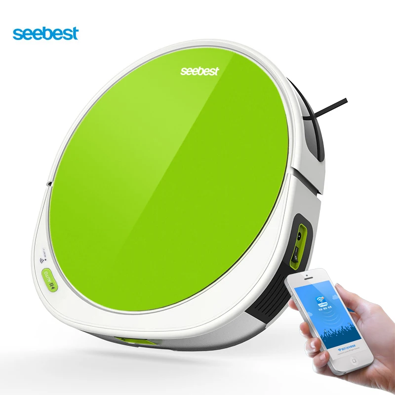 

Seebest F780/F780A Robotic Vacuum Cleaner with Large Water Tank, Gyroscope Navigation, Time Schedule, V Rolling Brush for Carpet