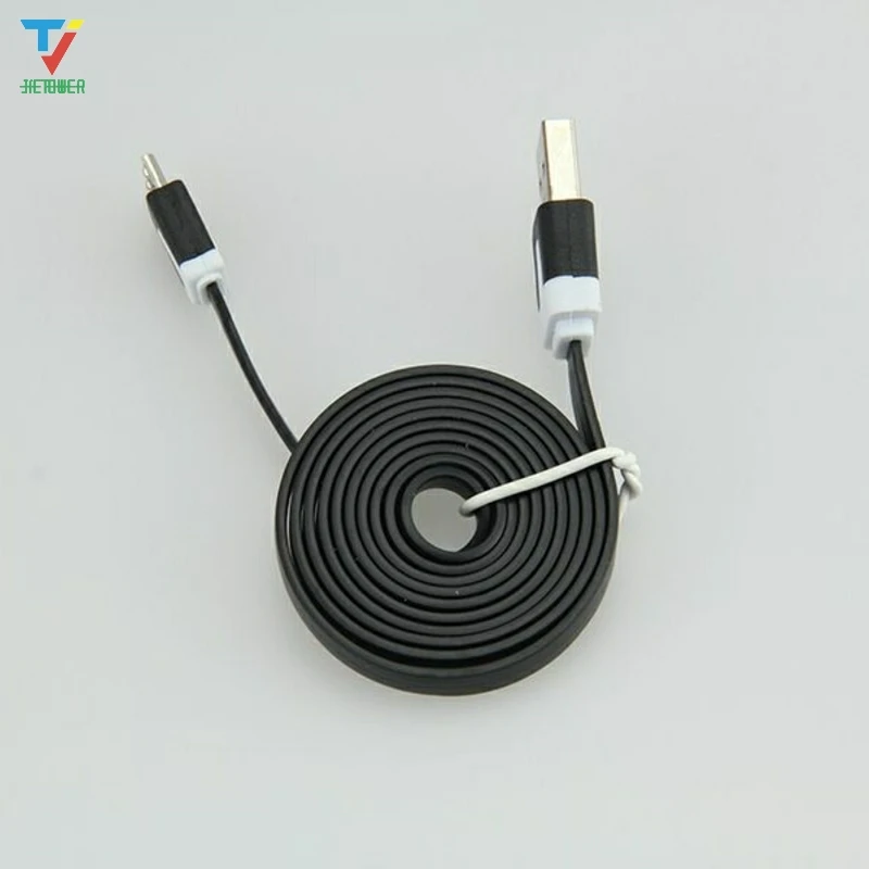 100 шт 1 м/2 м/3 м разноцветный плоский зарядный USB кабель синхронизации данных 8 Pin для IPhone IPad Mini Ipod Nano Ios Micro USB 5pin для samsung