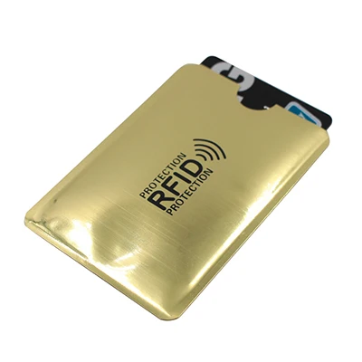 6 шт Многоцветный Анти Rfid Блокировка ридер замок банк держатель для карт ID карты Чехол Rfid защита металлический кредитный держатель для карт Алюминий - Цвет: Gold