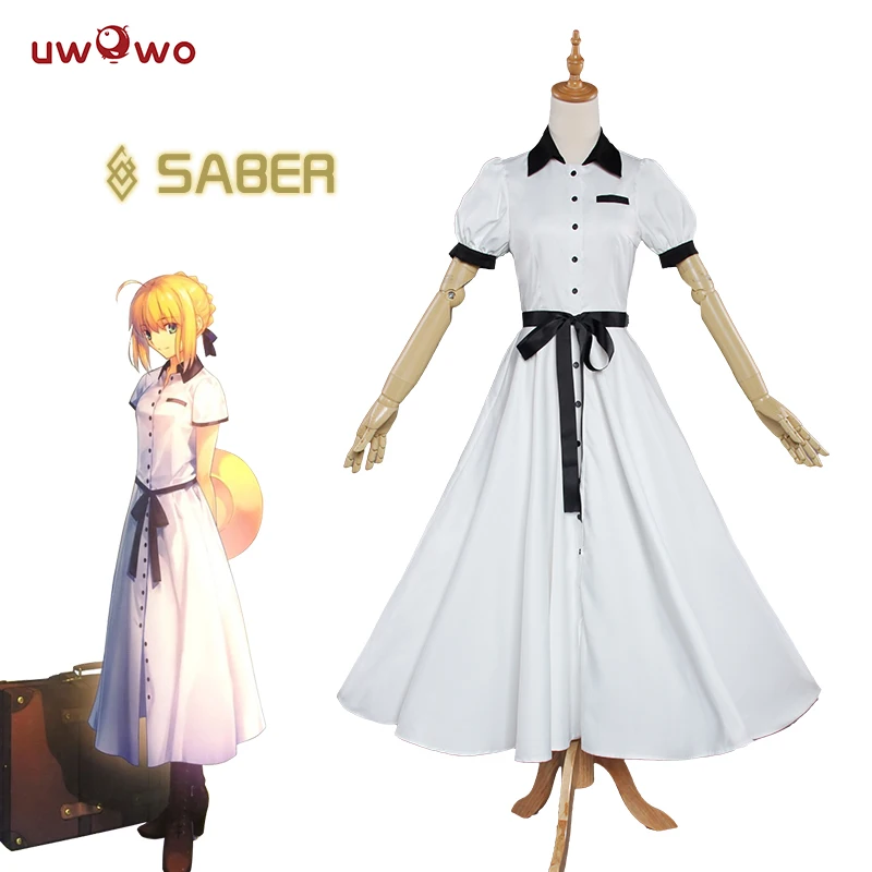 Костюм для косплея UWOWO Saber Fate Stay Night Arturia костюм Пендрагона Aniplex Journey to Spain Cosplay Night| |