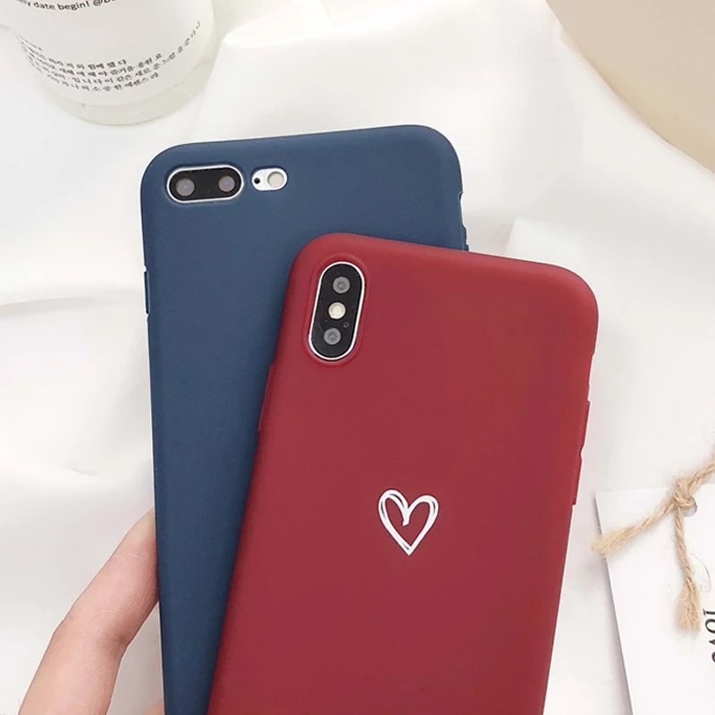 Чехол LACK для iphone XS Max с милыми сердечками мягкий чехол из ТПУ 6 6S 7 8 Plus X XR модная