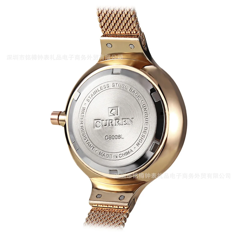 Женские кварцевые часы с сетчатым браслетом из нержавеющей стали|Женские