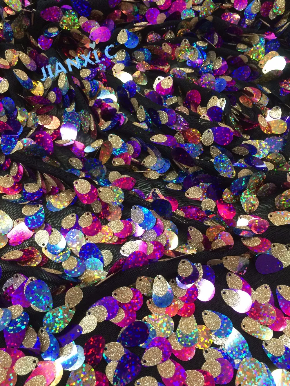 Top selling colorful sequins French net lace fabric embroidery African tulle CiCi-120951 for party dress | Дом и сад