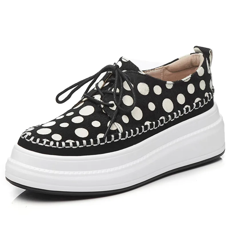 Женские туфли на плоской подошве FEDONAS весенне-летние платформе с закругленным