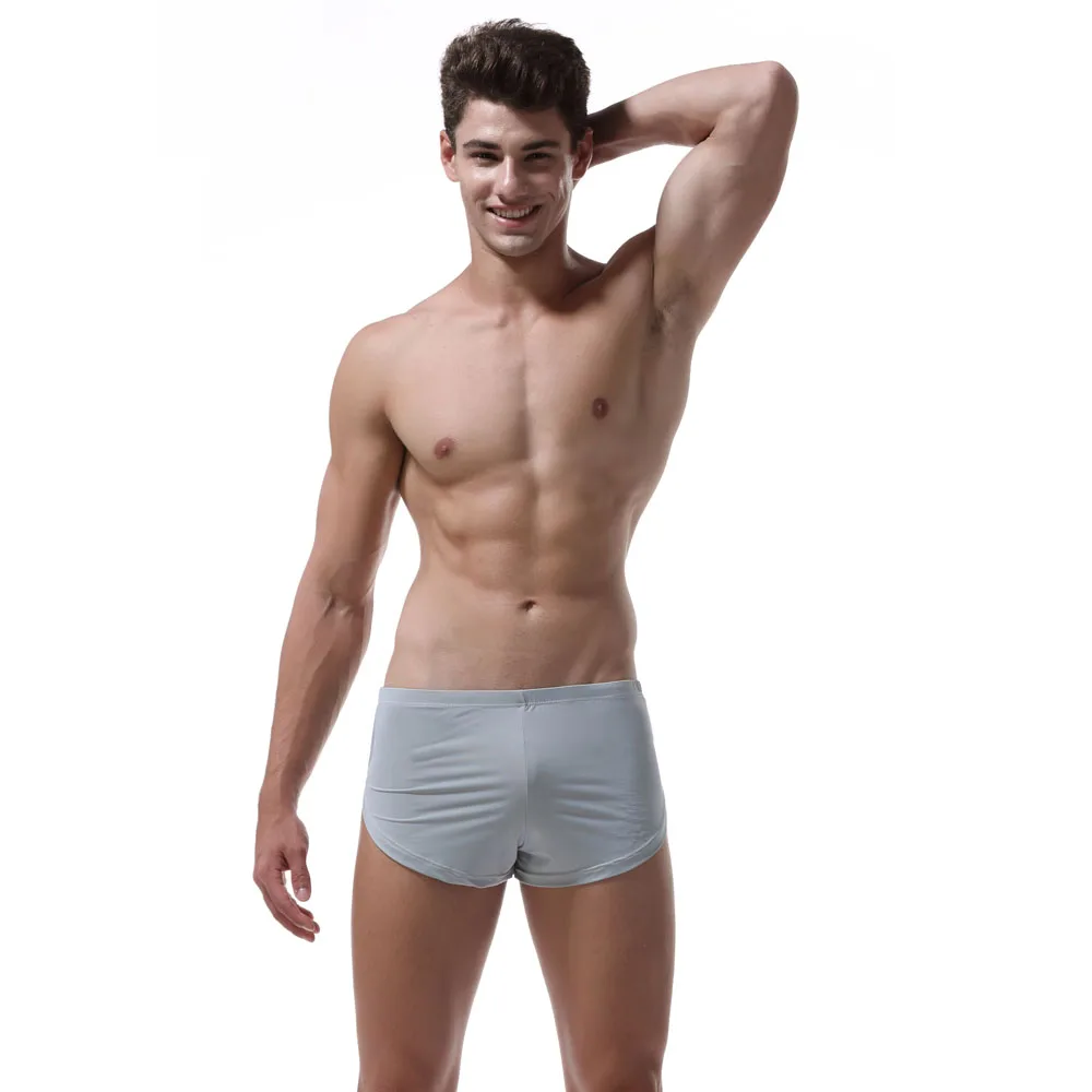 2022 best price 4pcs/lot Men Boxers Underwear Solid Color Soft Underpants Silky Sexy Calzoncillos Hombre
