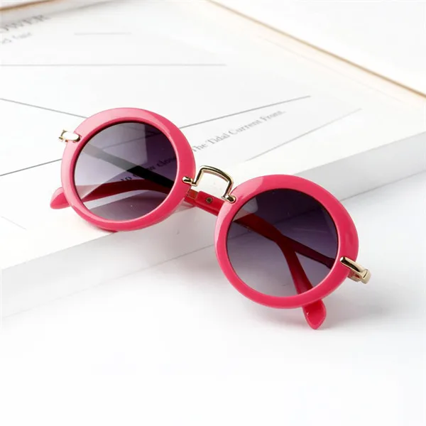 Rose red UK новые детские солнцезащитные очки для маленьких мальчиков и девочек - Цвет оправы: Rose red