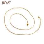 JUYA простое медное ожерелье с застежкой-лобстером, регулируемое 45 см + 5 см ожерелье, цепочка для ювелирных изделий, аксессуары, оптовая продажа, предложение